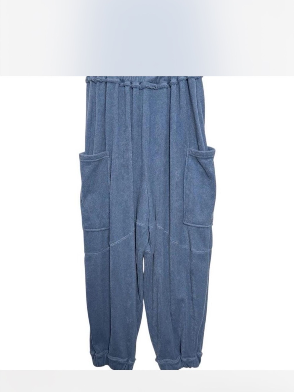 Free People Dusty Blue Cargo Beach Terry Jogger Medium